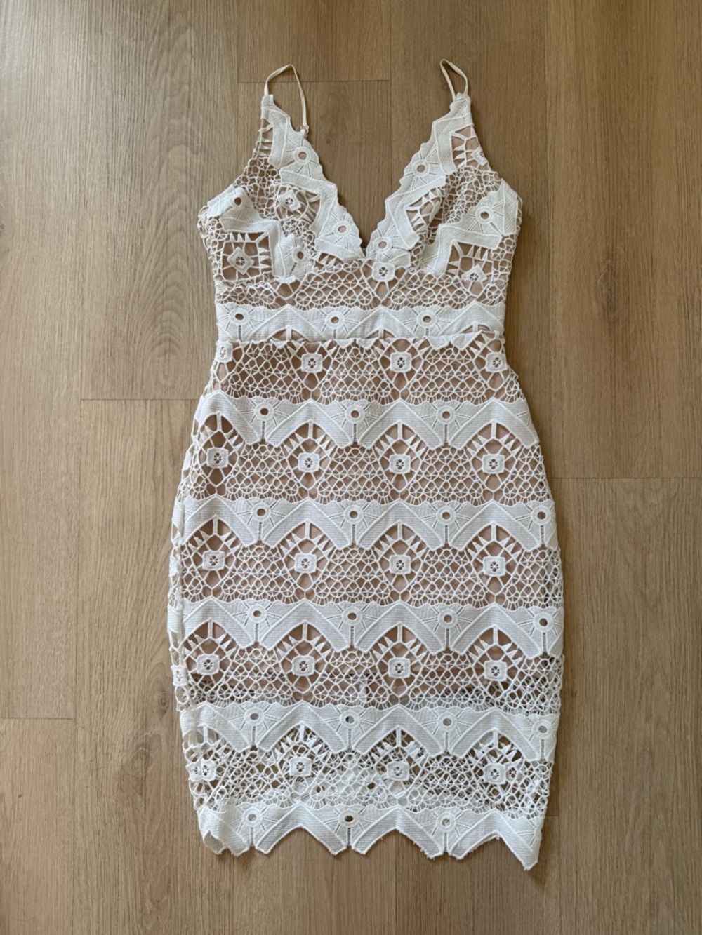 Lulu's Cream Crochet Lace Mini Dress